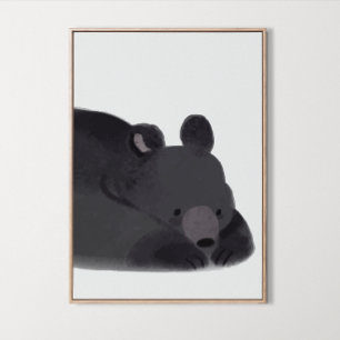 Póster Watercolor Woodland Pequeño Bear Nursery Decoració