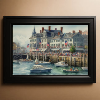 Póster Watercolorear East Coast Waterscape