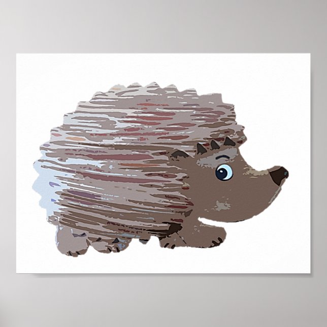 Póster Watercolour Effect Hedgehog (Frente)