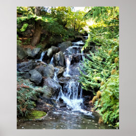 Póster Waterfall Van Dusen BotanGarden Vancouver