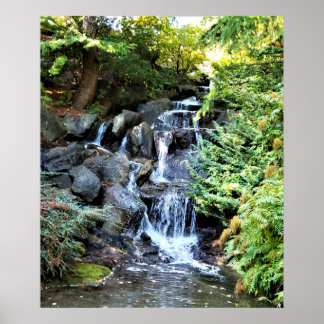 Póster Waterfall Van Dusen BotanGarden Vancouver