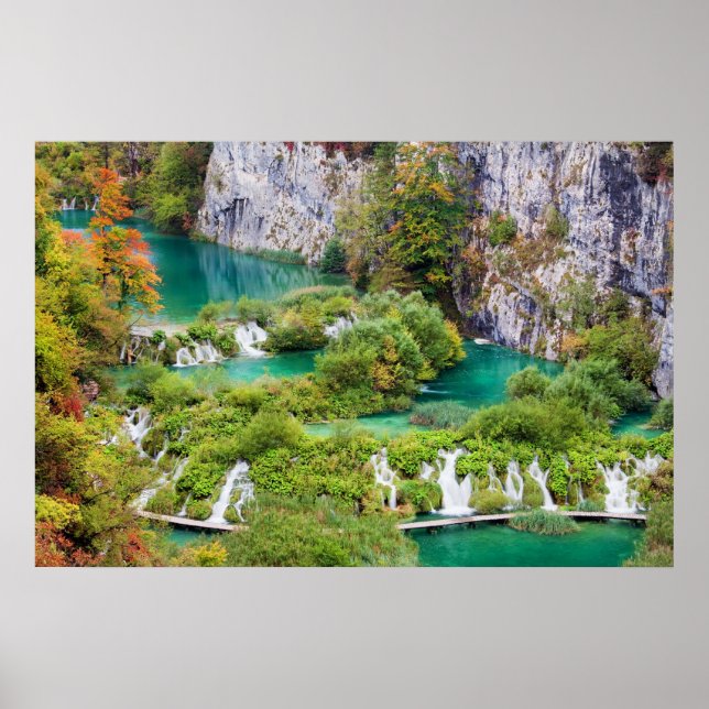 Póster Waterfalls in Plitvice Lakes National Park (Frente)