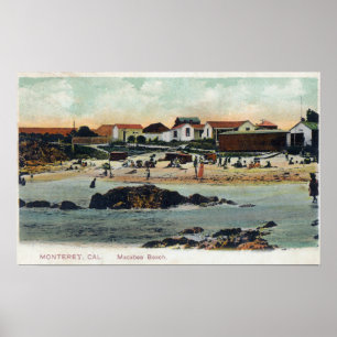 Póster Waterfront View of Macabee BeachMonterey, CA