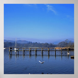Póster Waterhead Ambleside England Postcard Cushion