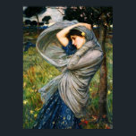 Póster Waterhouse Boreas Poster<br><div class="desc">John William Waterhouse Boreas poster. Pintura de aceite sobre lienzo de 1903. El artista inglés John Waterhouse a menudo se enfocó en temas mitológicos. Boreas es una obra dedicada al dios griego del viento del norte y cuenta con un joven chica con un vestido azul que camina por un campo...</div>