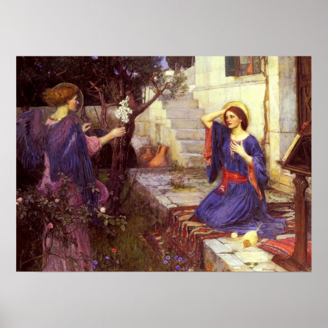 Póster Waterhouse - La Anunciación (Frente)