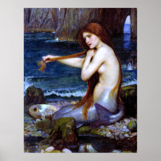 Póster Waterhouse: La Sirenita