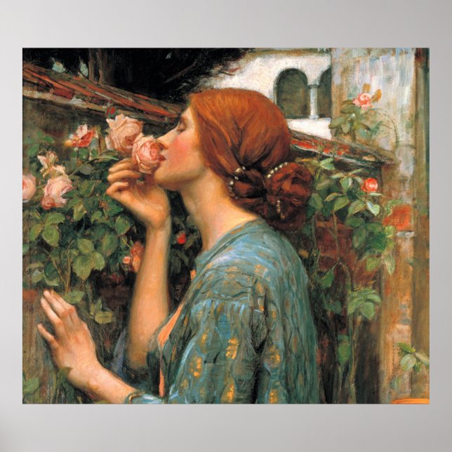 Póster Waterhouse: Olor a los Rosas (Frente)