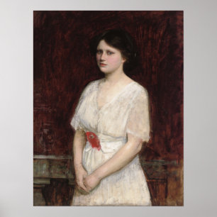 Póster Waterhouse - Retrato de la señorita Claire Kenwort