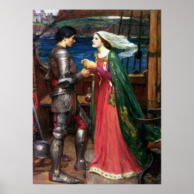 Póster Waterhouse Tristan y Isolde (Frente)