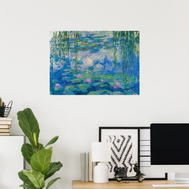 Póster Waterlilies por Claude Monet (Oficina en casa)