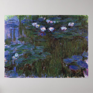 Póster Waterlilies por Claude Monet, Bella Artes de la ép