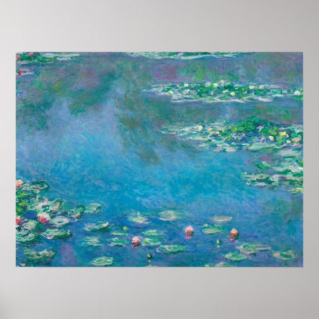 Póster Waterlilies por la pintura Bella Artes de Claude M (Frente)
