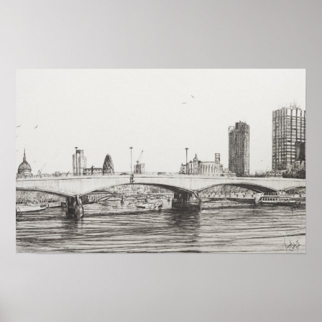Póster Waterloo Bridge London. 31/10/2006 (Frente)