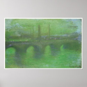 Póster Waterloo Bridge, Londres, en Dusk, c. 1904