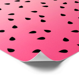 Póster Watermelon Black Seeds Summer Vibes Juicy Pink