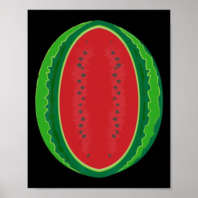 Póster Watermelon Costume Halloween Melon Fruit Para Adul (Frente)