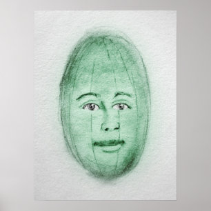 Póster Watermelon Man Poster - Weird Fruit Wall Art Print