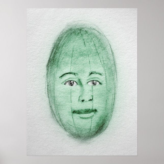 Póster Watermelon Man Poster - Weird Fruit Wall Art Print (Frente)