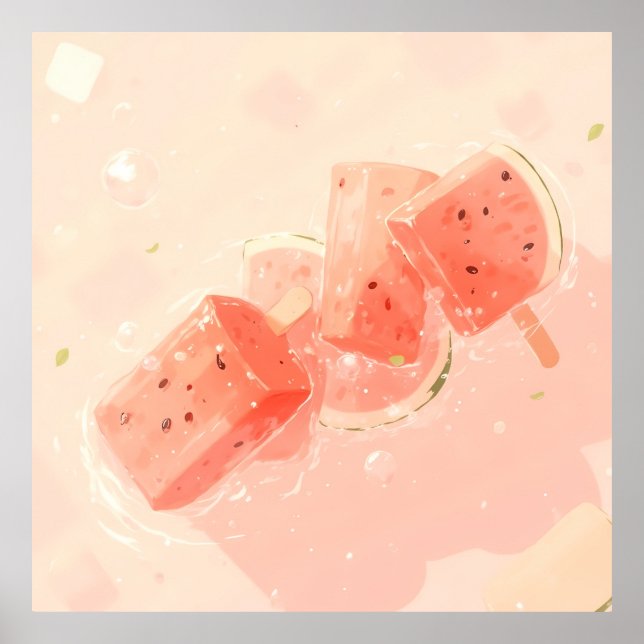 Póster Watermelon Popsicle (Frente)