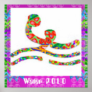 Póster WaterPOLO - Pasatiempo, Ejercicio, Deportes