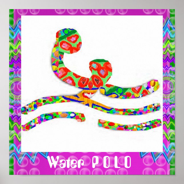 Póster WaterPOLO    - Pasatiempo, Ejercicio, Deportes (Frente)