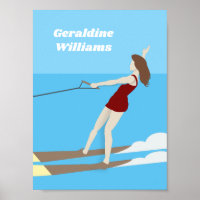 Waterski de estilo vintage