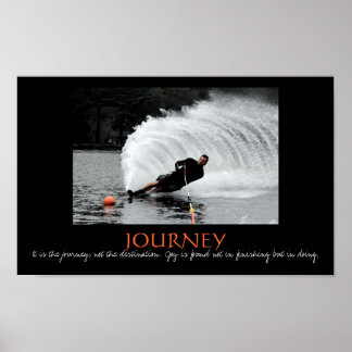 Póster Waterski - Es el viaje, no... - Personalizado.