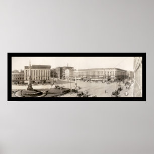 Póster Watertown NY Square Photo 1909