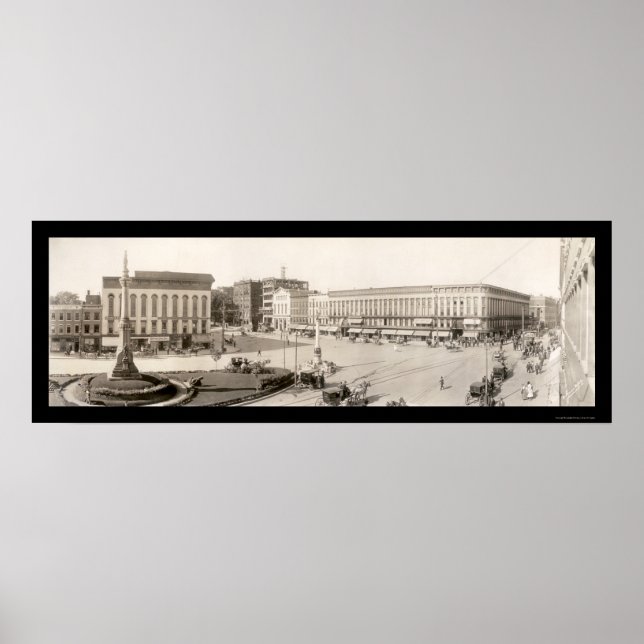 Póster Watertown NY Square Photo 1909 (Frente)