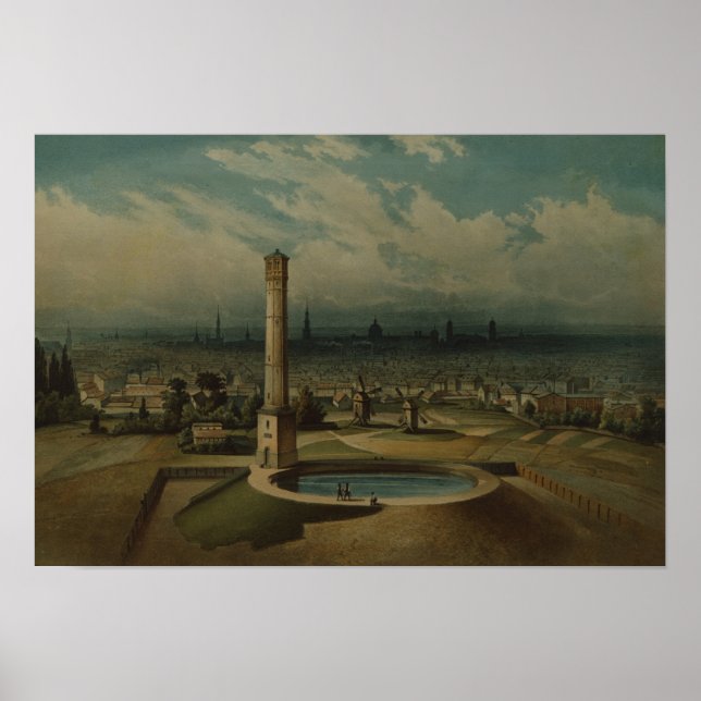Póster Waterworks de Berlín, c.1860 (Frente)
