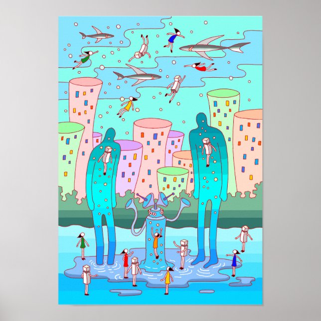 Póster Waterworld. (Frente)