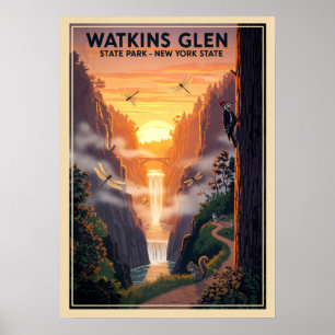 Póster Watkins Glen State Park New York State V02