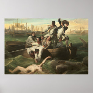 Póster Watson y el tiburón, de John Singleton Copley