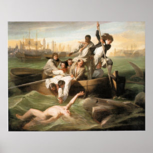 Póster Watson y el tiburón, por John Singleton Copley