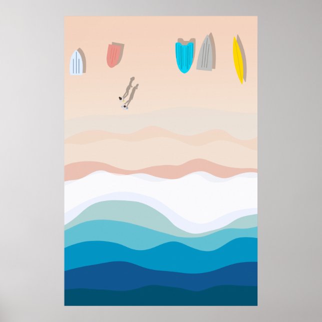 Póster Watsons Bay Sydney | Ilustracion aéreo (Frente)