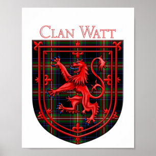 Póster Watt Tartan Scottish Plaid Lion Rampant