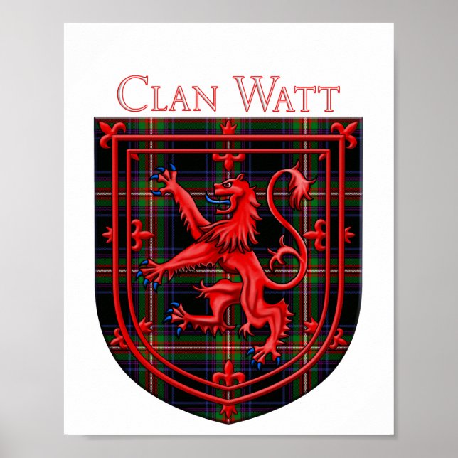 Póster Watt Tartan Scottish Plaid Lion Rampant (Frente)