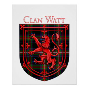 Póster Watt Tartan Scottish Plaid Lion Rampant