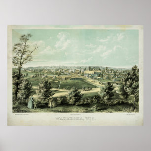 Póster Waukesha, Wisconsin (1857)