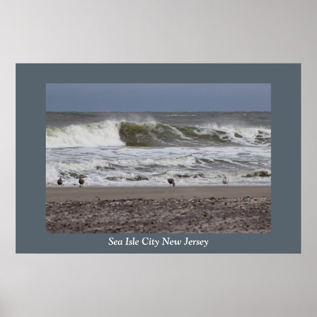 Póster Waves Sea Isle City (Frente)