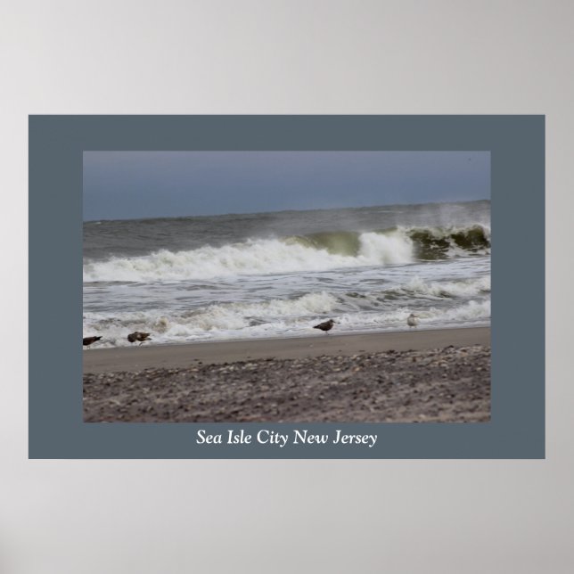 Póster Waves Sea Isle City (Frente)