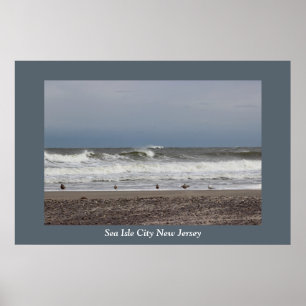 Póster Waves Sea Isle City