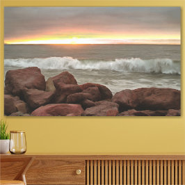 Póster Waves y Boulders 0893 Art Print