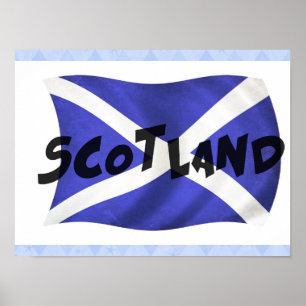 Póster Wavy Scotland Flag Poster