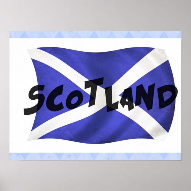 Póster Wavy Scotland Flag Poster (Frente)