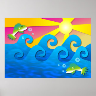 Póster Wavy Sea