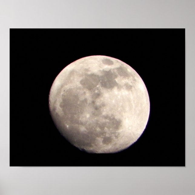 Póster Waxing Lunar Moon Night Sky (Frente)