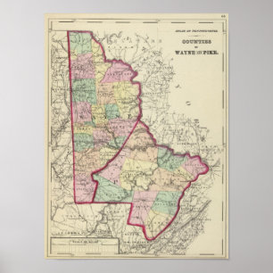 Póster Wayne, Pike counties
