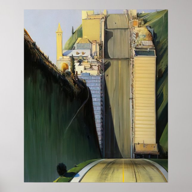 Póster wayne thiebaud - park place 1993 (Frente)
